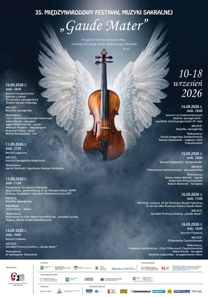 35. Międzynarodowy Festiwal Muzyki Sakralnej "Gaude Mater" rozpoczyna się już jutro! 1