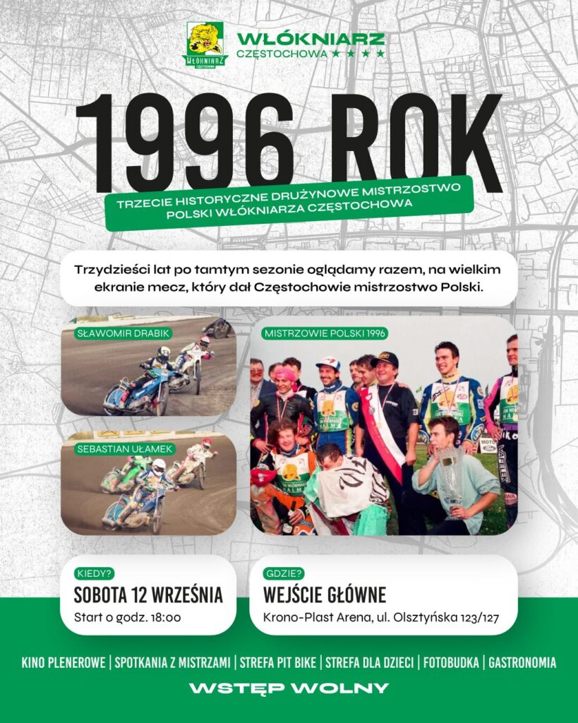 30-rocznica zdobycia złota. Włókniarz zaprasza kibiców na wspólne oglądanie meczu o złoto z 1996 roku 2