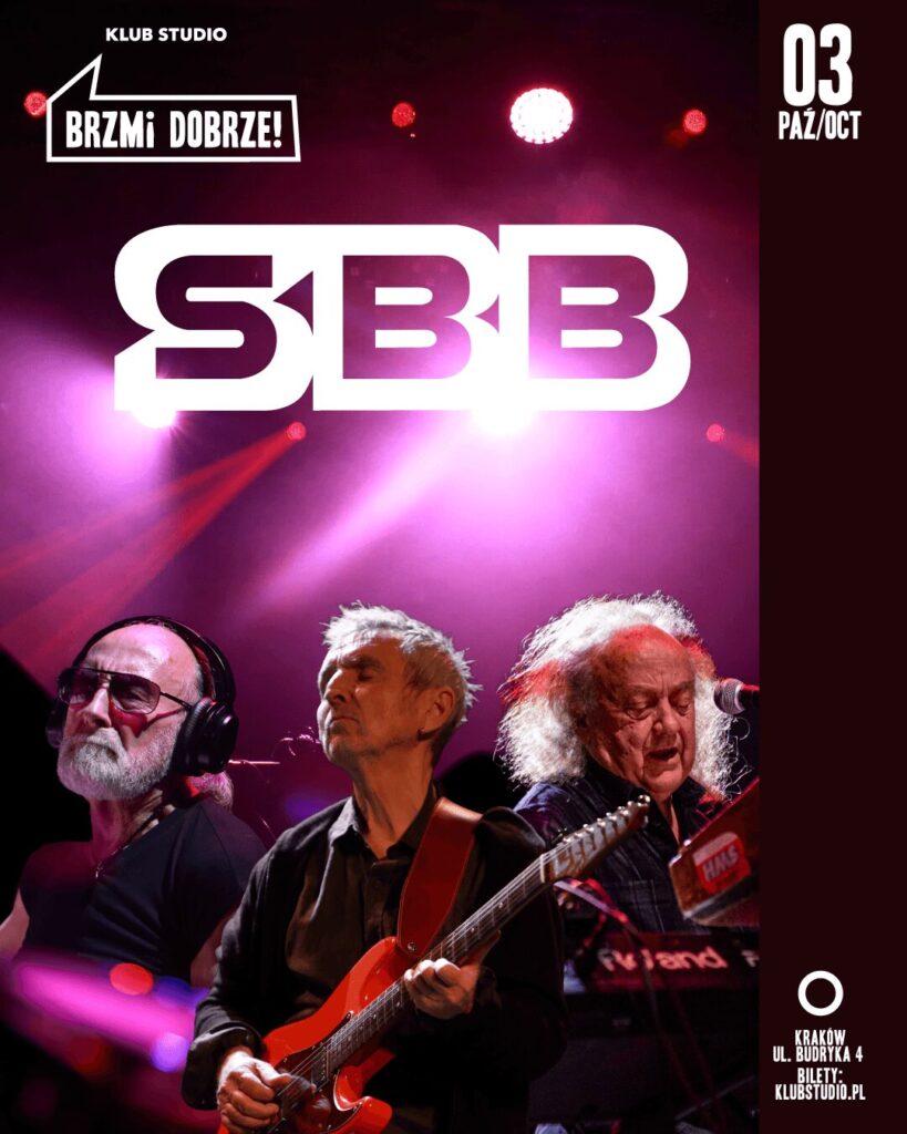 SBB (Skrzek, Anthimos, Piotrowski) powraca na scenę krakowskiego klubu Studio. Koncert już 3 października 3