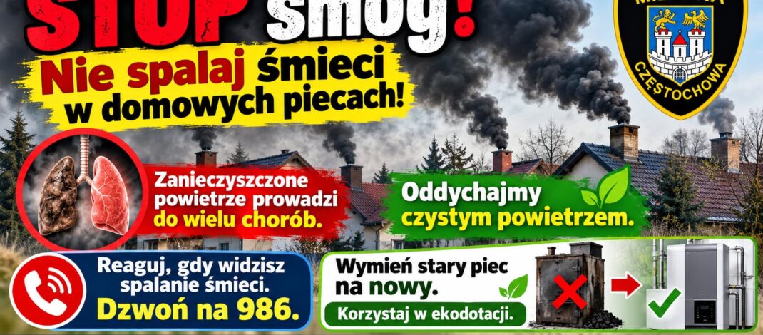Dyżurni częstochowskiej Straży Miejskiej odebrali we wtorek zgłoszenia, że ktoś w domu spala śmieci…