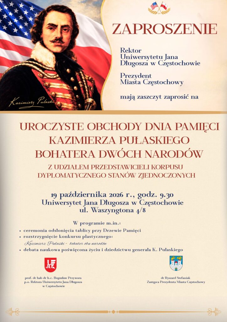 Dzień Pułaskiego w Częstochowie. UJD uczci bohatera Polski i Stanów Zjednoczonych 2